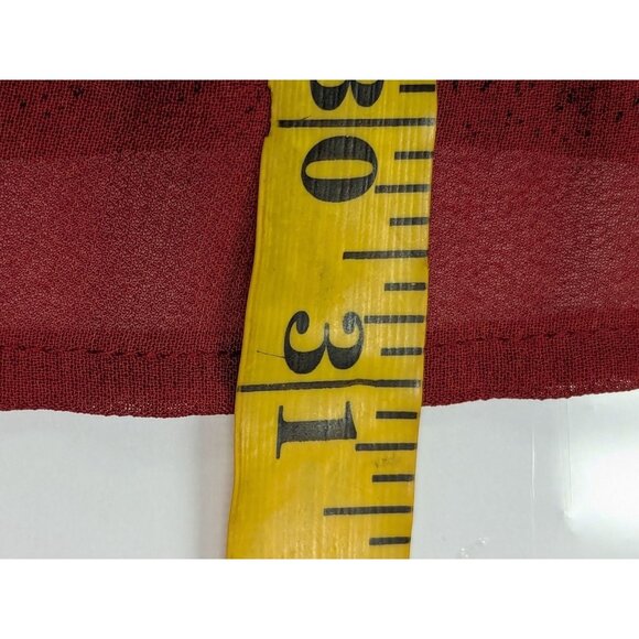 Catherines Top Women Plus sz 1X Artsy Pleated Sheer Stretch Boho Career Western - Picture 12 of 12